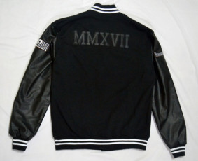 KLIS custom varsity jacket back