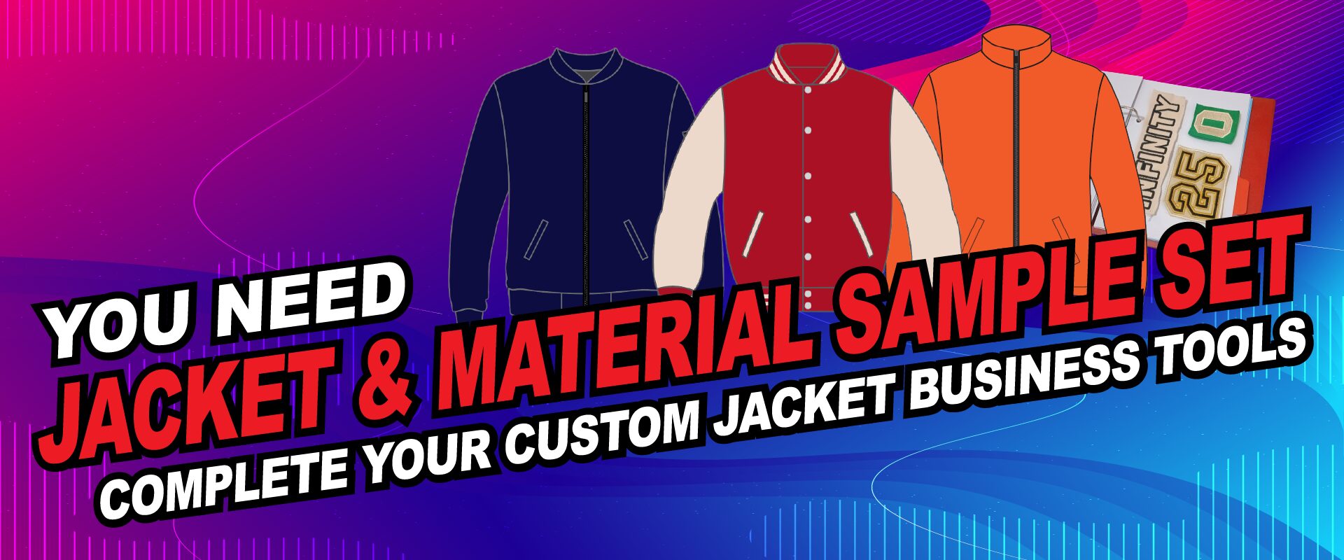 headbanner jacket&material sample set