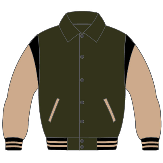 varsity jacket retro shoulder panel