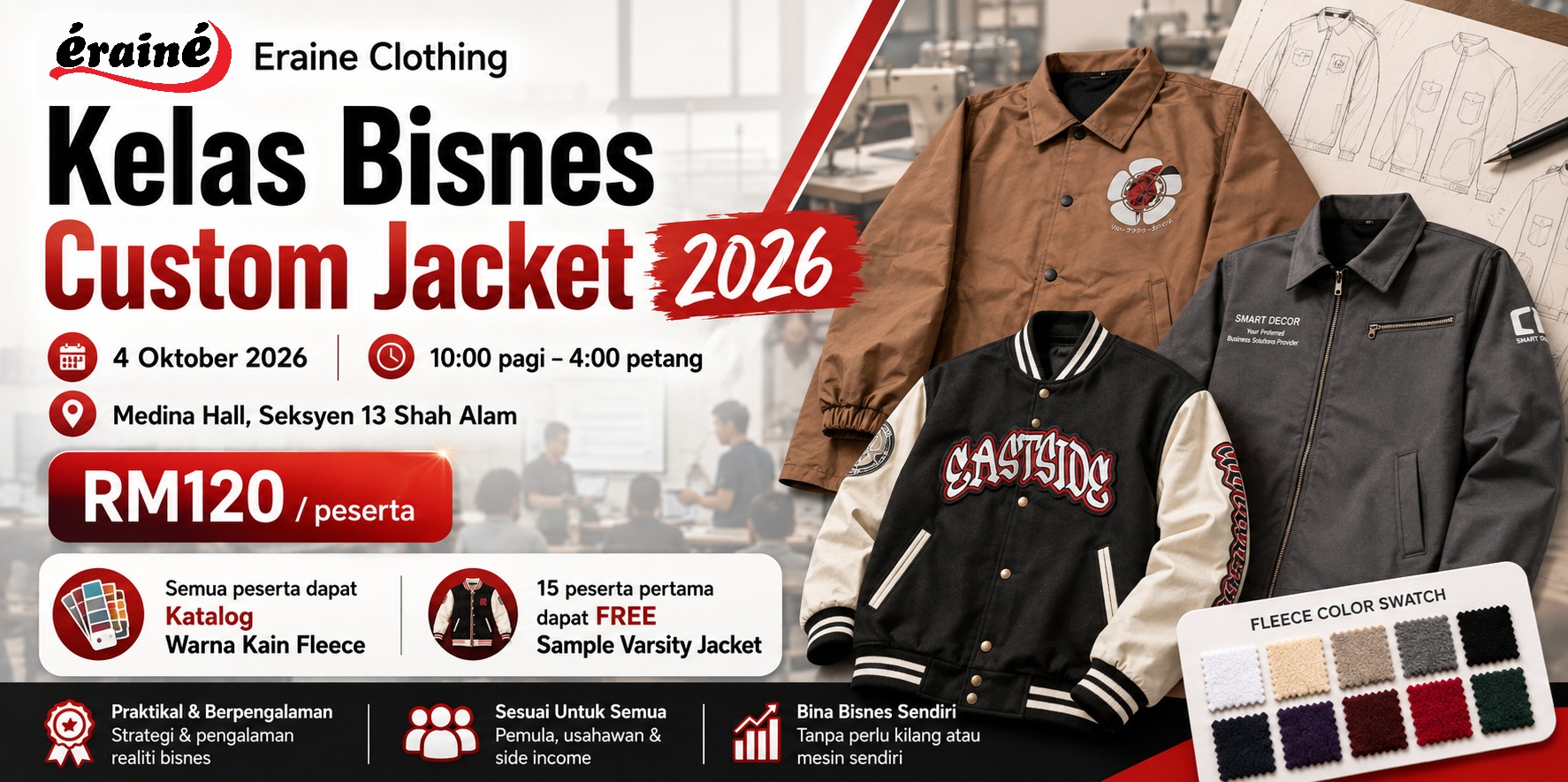 Kelas Bisnes Custom Jacket 2026
